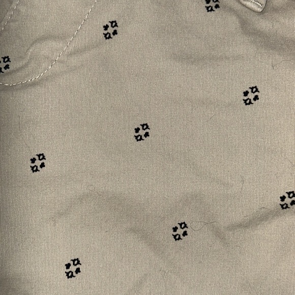 Tommy Hilfiger cotton stretch  khaki pants with printed design classic preppy - Picture 2 of 5